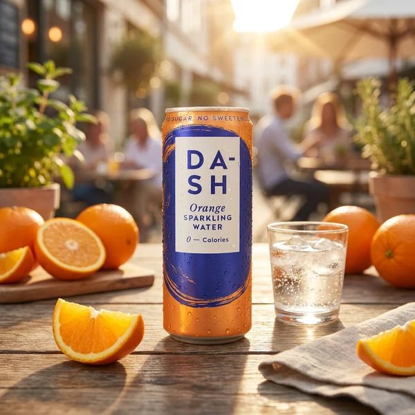 Dash Water Kolsyrad Apelsin 330 ml. GBDAS0109 by Dash Water color Svart