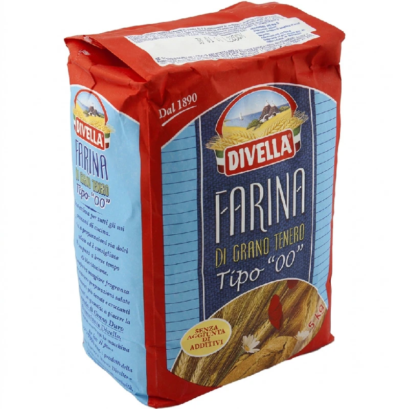 Farina/vetemjöl "00" 5 kg 10535 by DIVELLA color Svart