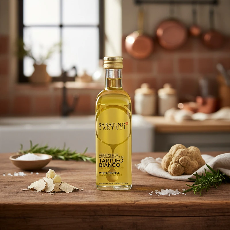 Olivolja med vit tryffel 55 ml 15210 by Sabatino color Svart