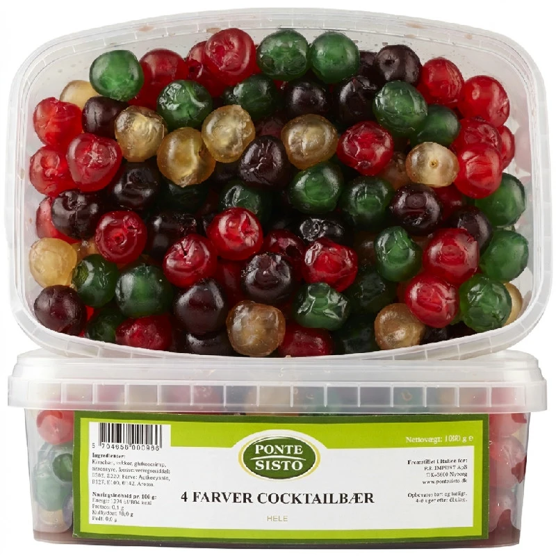 Cocktailbär hela 4 färger 1 kg PET 27150 by Ponte Sisto color Svart
