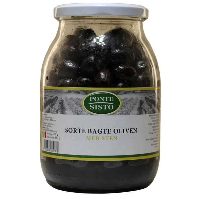 Svarta bakade oliver 960 g 17561 by Ponte Sisto color Svart