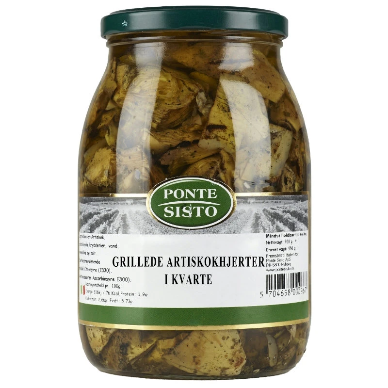 Grillade kronärtskockshjärtan i klyftor 1 kg 18245 by Ponte Sisto color Svart