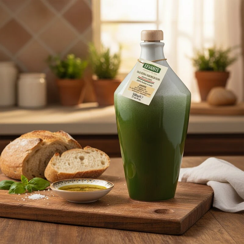 Extra jungfruolivolja 100% italiensk 500 ml keramik 15325 by San martino color Svart