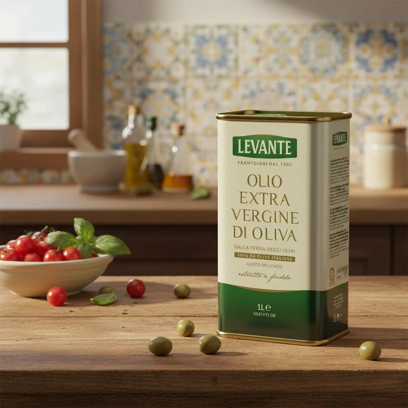 Extra jungfruolivolja 100% italiensk 1 l plåtburk 15304 by Levante color Svart