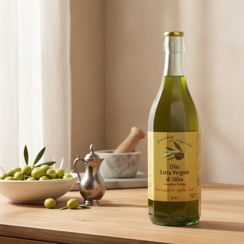 Extra jungfruolivolja ofiltrerad 1 l 15300 by Grezzona di frantoio color Svart