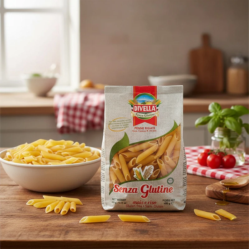 Glutenfri penne rigate 400 g 10290PS by DIVELLA color Svart