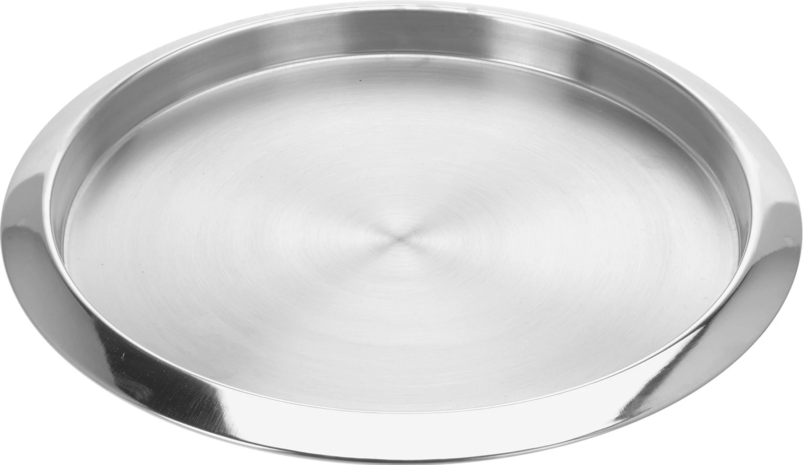 Serveringsbricka hög kant stål 35cm A12400800 by Koop color Silver