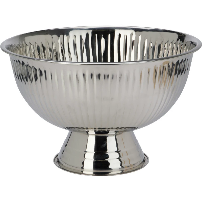 Champagnebowl 397xH241mm räfflad A12441840 by Koop color Silver