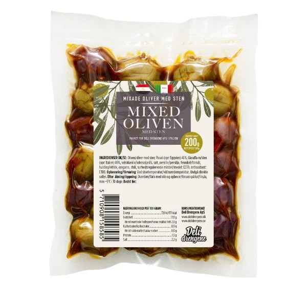 Mixade oliver 200g 2103 by Deli Drengene color Svart
