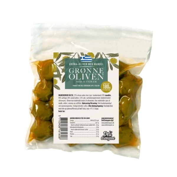 Gröna Oliver m. Mandel 180g 2106 by Deli Drengene color Svart