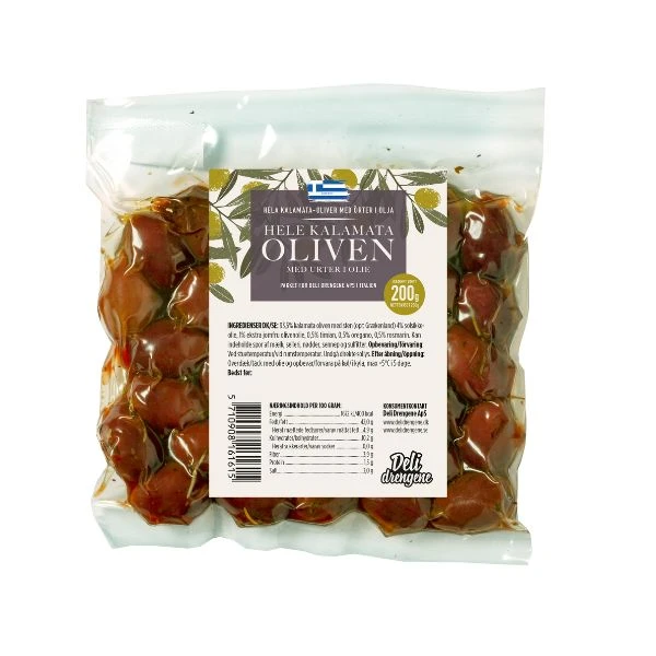Kalamataoliver med kryddor 200g 2109 by Deli Drengene color Svart