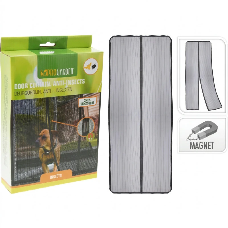 Myggnät till dörr svart med magnetstängning CY5910600 by Koop color Svart