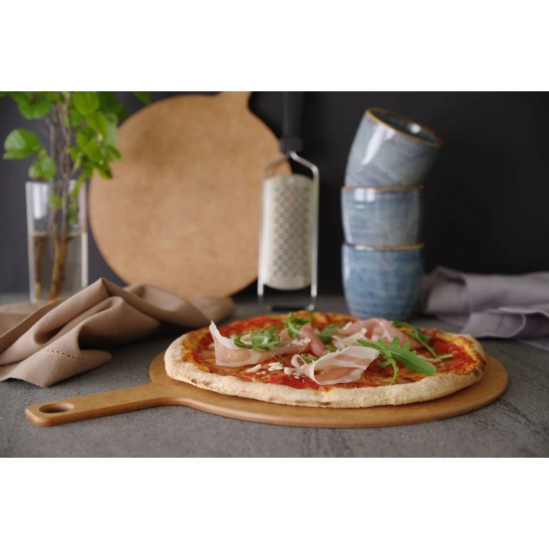 Pizzabräda med handtag 304x405x6 mm träfiber 505533 by Hendi color Svart