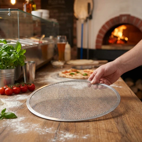 Pizzanät aluminium 330 mm 617540 by Hendi color Svart