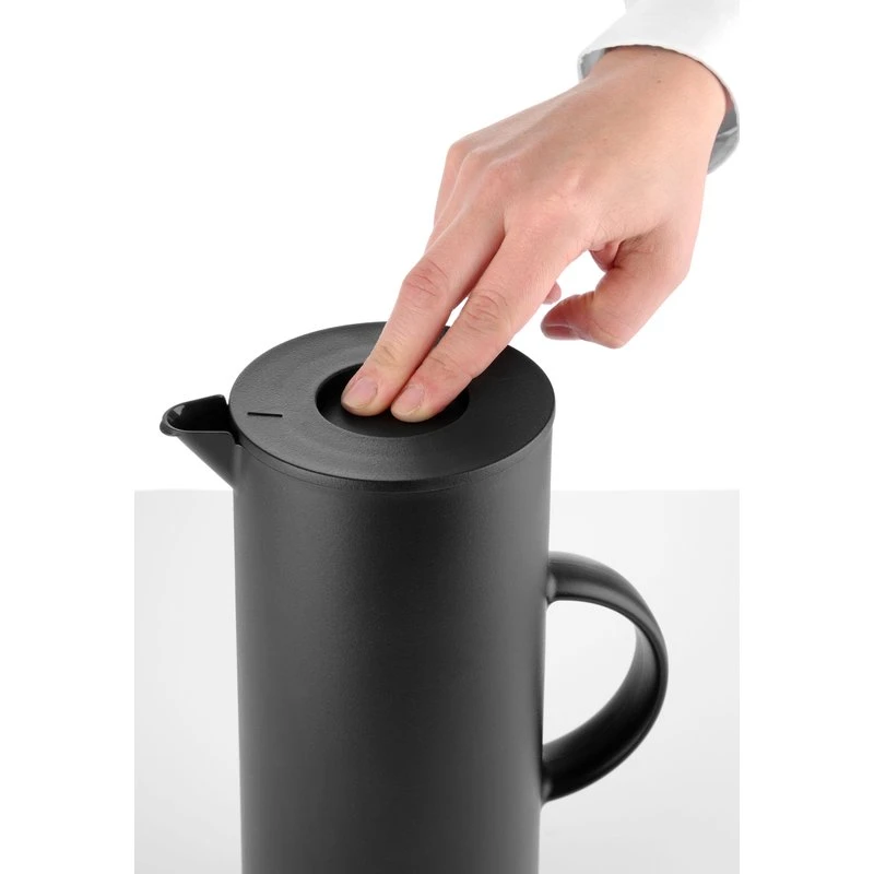 Termoskanna svart 1 l PP med tryckknapp 449615 by Hendi color Svart