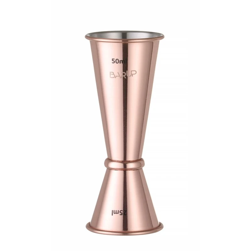 Jigger med ring 25 + 50 ml rostfritt stål kopparlook 593332 by Hendi color Svart