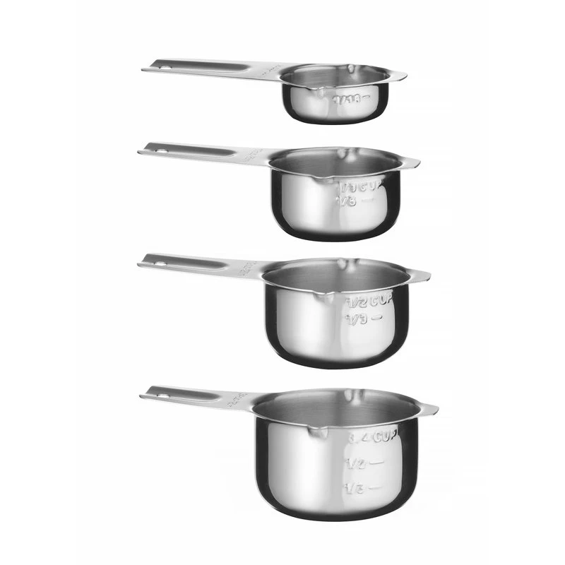 Måttbägarsats 4 delar i rostfritt stål 596494 by Hendi color Svart