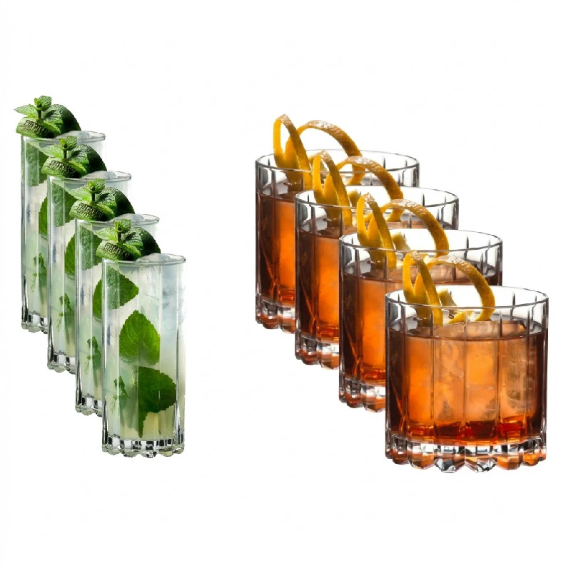Riedel Drink Specific - Rocks & Highball Set - 8 glas 986426 by Riedel color Helder
