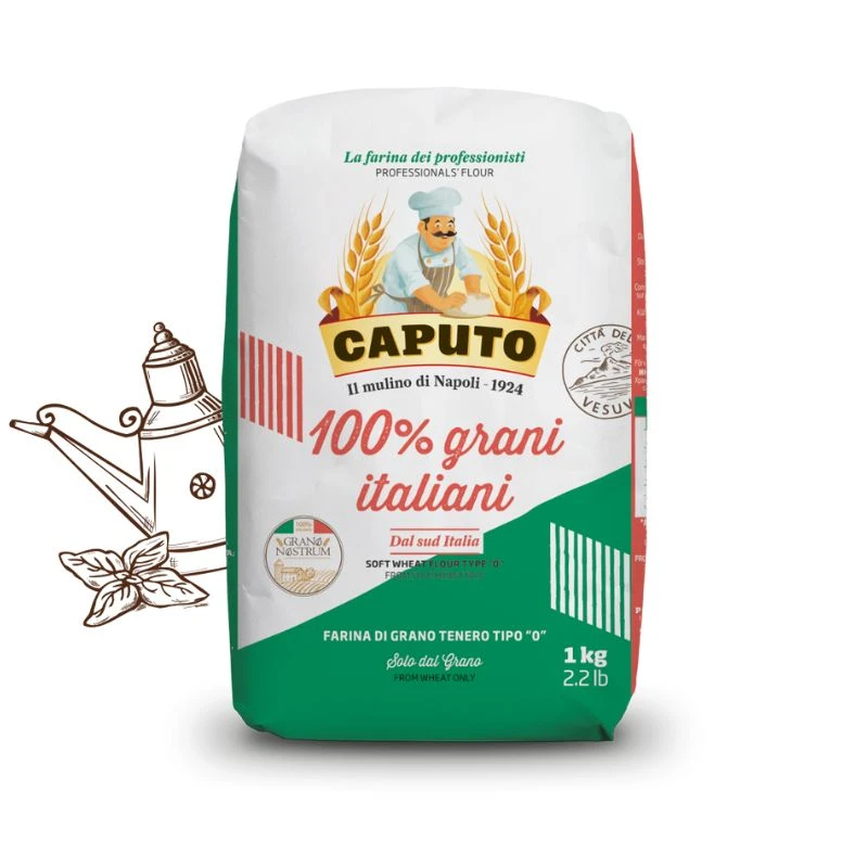 Caputo Farina 100% Italiani Pizzamjöl 1 kg 11429 by Caputo color Svart
