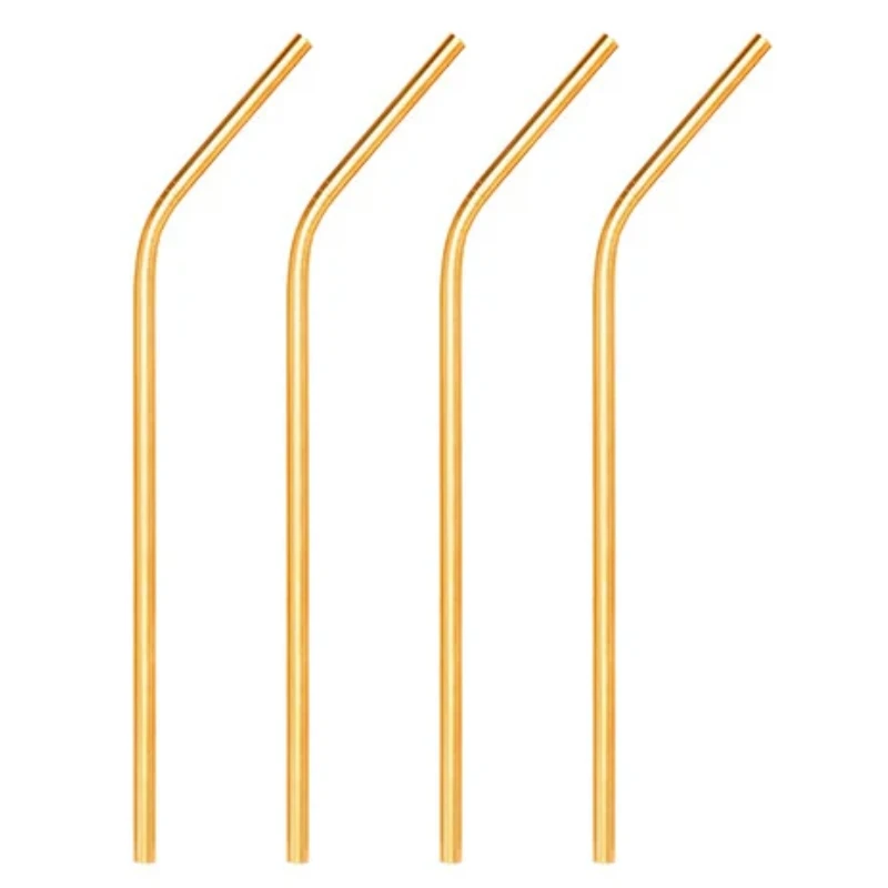 Barprofessional Metallsugrör 6mm - 4 st - Guld RSIEG04 by Barprofessional color Svart