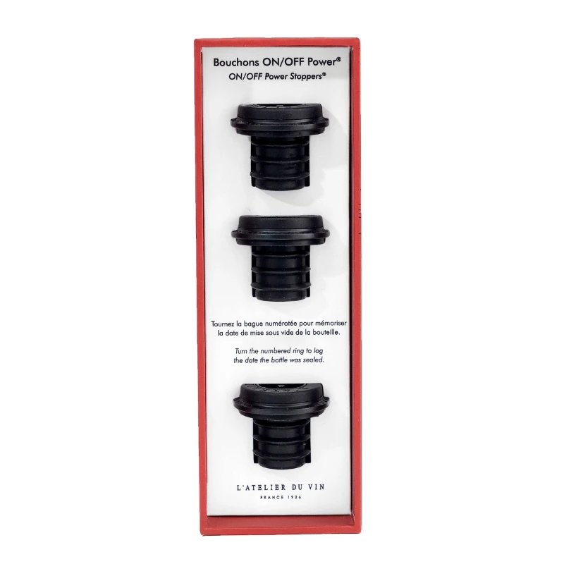 Gard’Vin ON/OFF® Power vinproppar – 3 st 95737 by L'Atelier du Vin color Svart