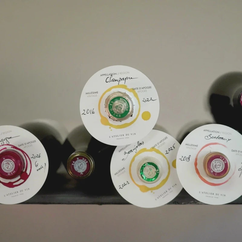 70 Disques de Cave - flaskhalsetiketter för vin - 70 st 95043 by L'Atelier du Vin color Svart