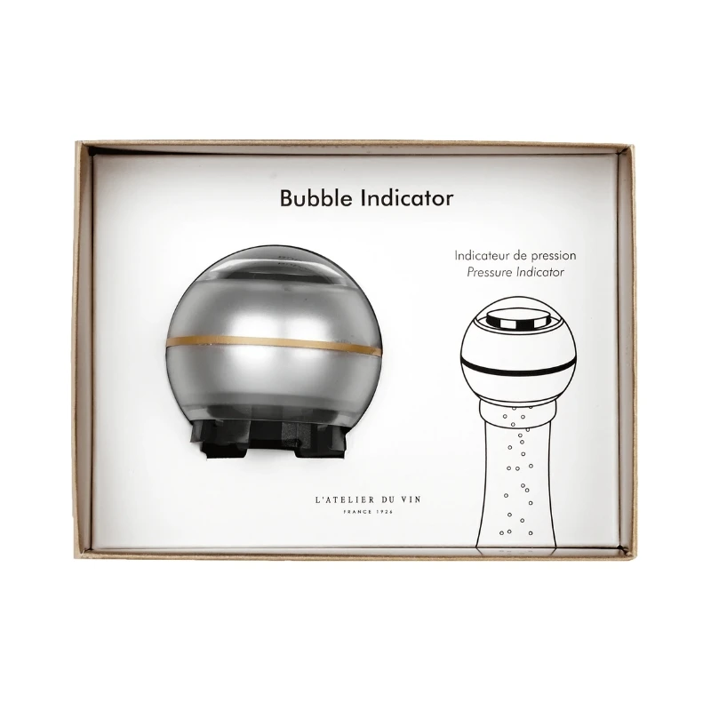 Bubble Indicator - champagneförslutare 95075 by L'Atelier du Vin color Svart