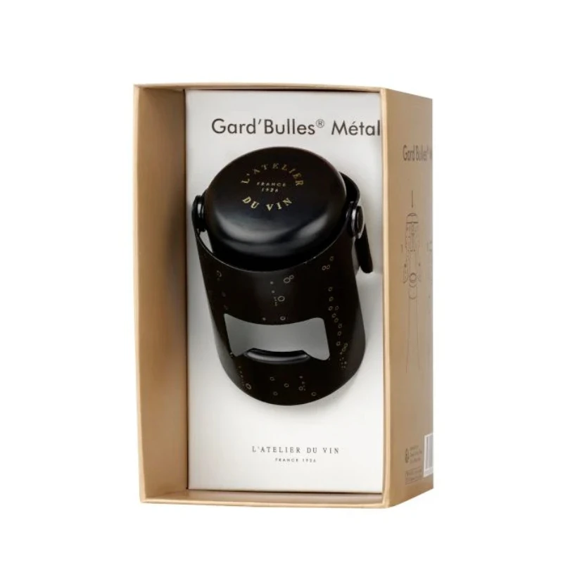 Bouchon Gard'Bulles Métal – champagneförslutare 95681 by L'Atelier du Vin color Svart