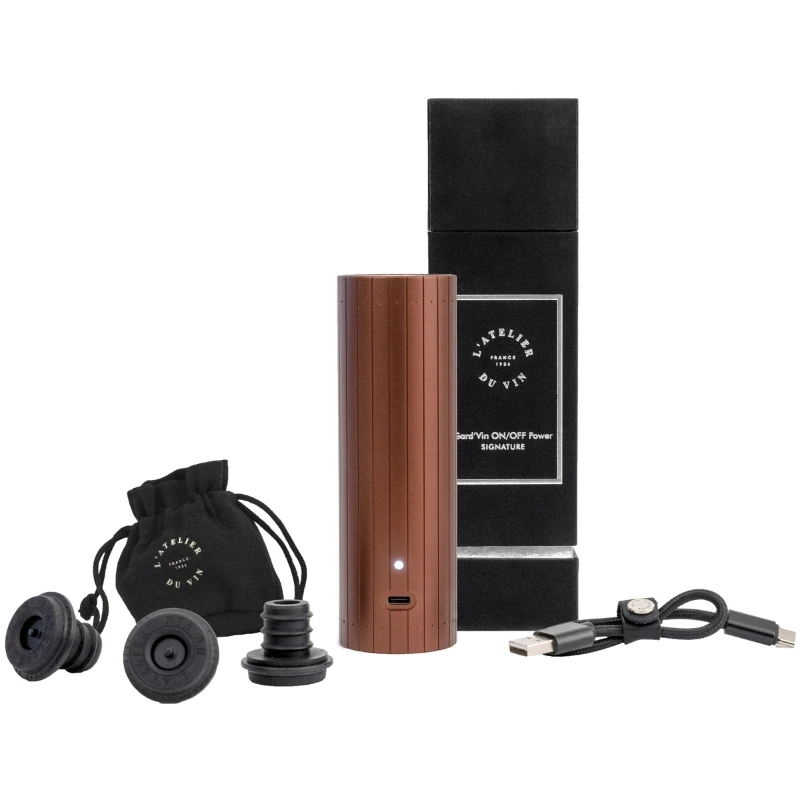 Gard'Vin ON/OFF Power Signature – elektrisk vakuumpump 95739 by L'Atelier du Vin color Svart