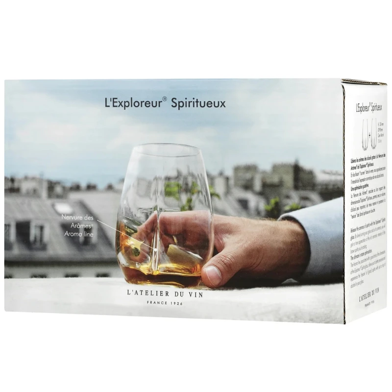 L'Exploreur Spiritueux glas - 2 st 95649 by L'Atelier du Vin color Svart