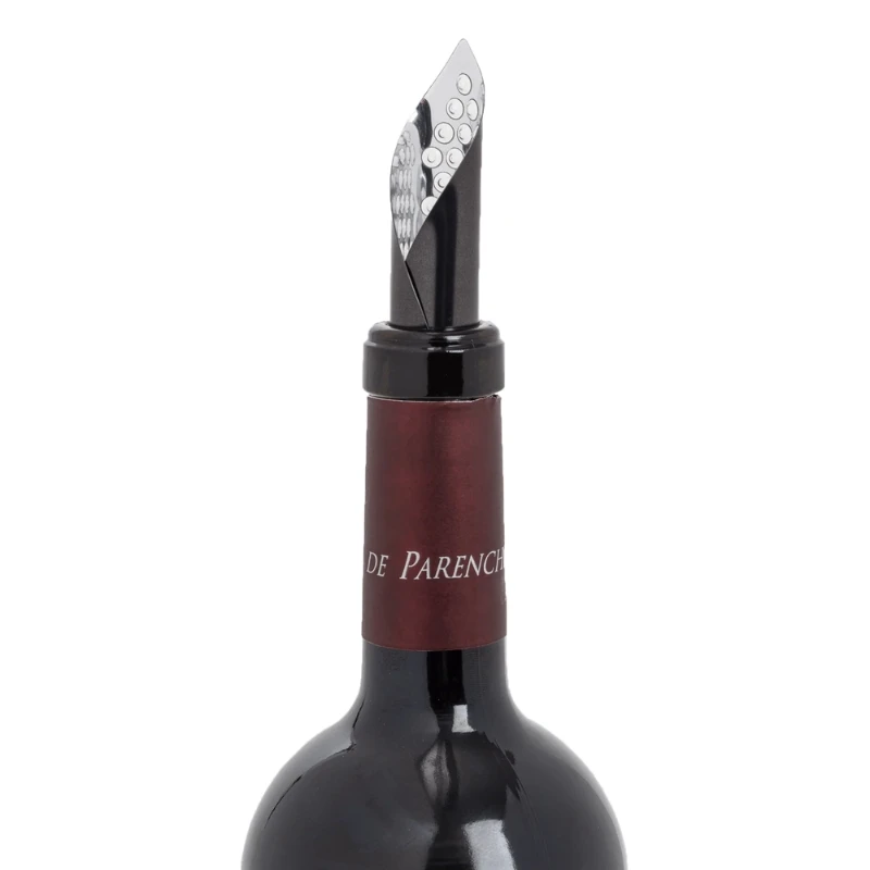 Verseur Aérateur Souple Silver & Black – vinhällare 95506 by L'Atelier du Vin color Svart