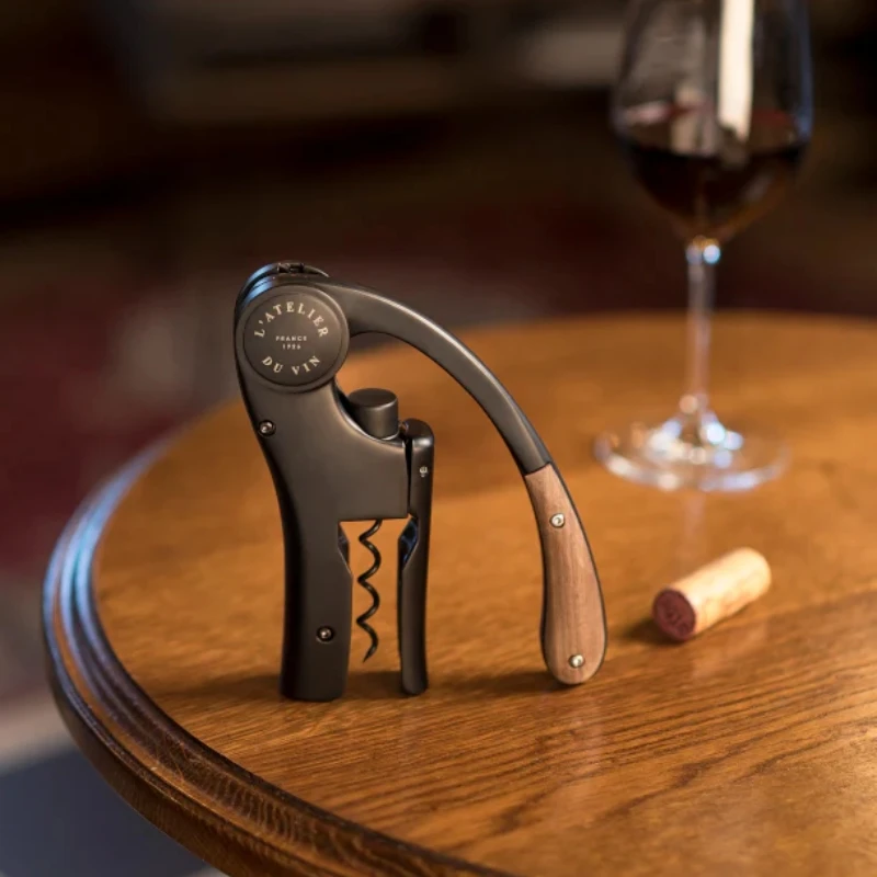 Oeno Motion Wood & Black korkskruv 95512 by L'Atelier du Vin color Svart