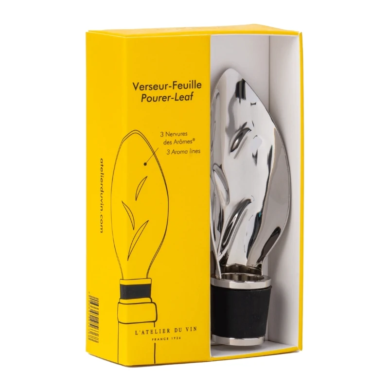 Verseur-feuille Leaf pourer - vinhällare 95636 by L'Atelier du Vin color Svart