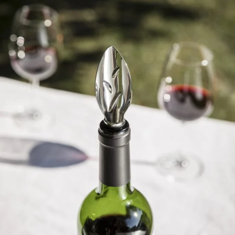 Verseur-feuille Leaf pourer - vinhällare 95636 by L'Atelier du Vin color Svart