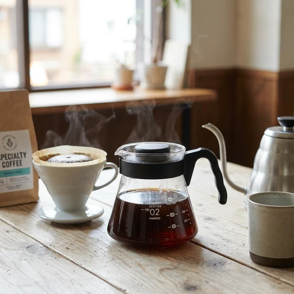 V60 Serveringskanna - 02 XVD-60B by Hario color Svart