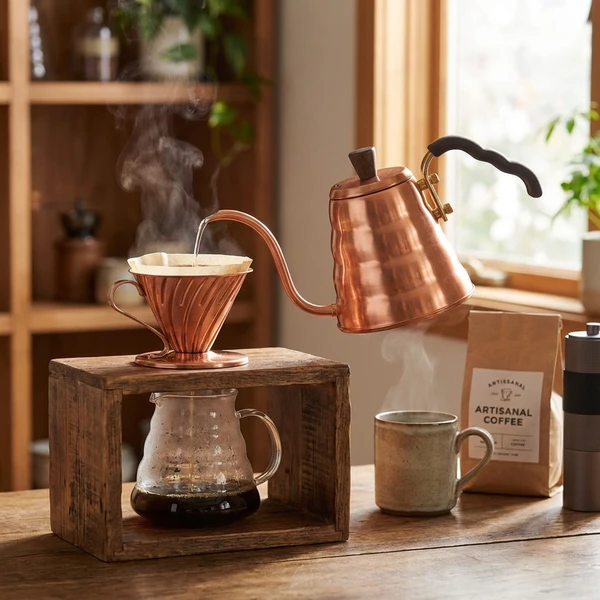V60 BUONO Dripkanna - Koppar - 900 ml VKBN-90CP by Hario color Svart