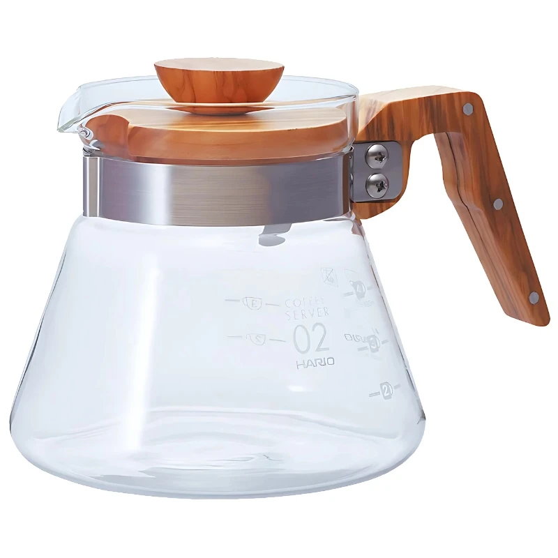 Kaffeserver Olivträ - 02 VCWN-60-OV by Hario color Svart