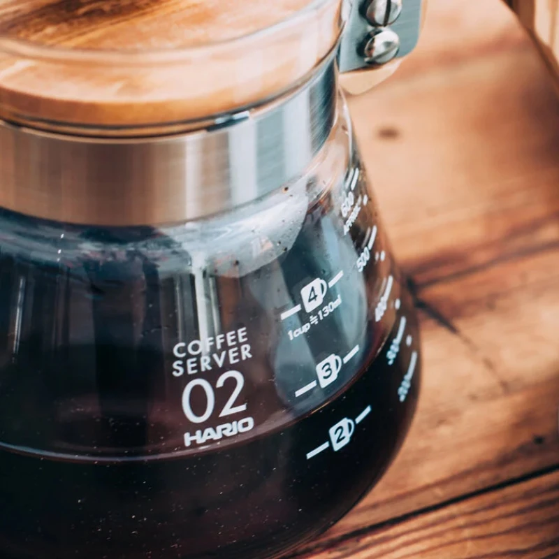 Kaffeserver Olivträ - 02 VCWN-60-OV by Hario color Svart