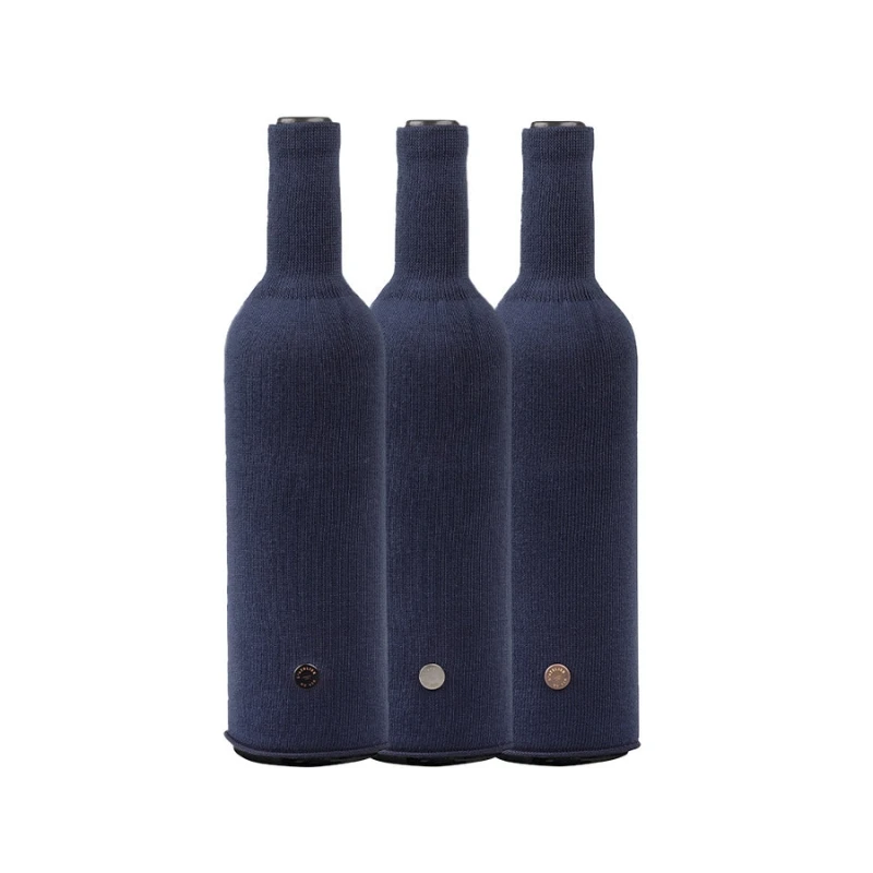 Cache Bouteille Flasköverdrag - 3 st 95385 by L'Atelier du Vin color Svart