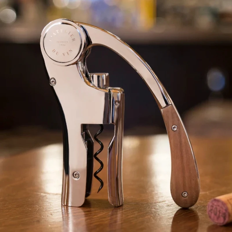 Oeno Motion Wood & Chrome korkskruv 95464 by L'Atelier du Vin color Svart