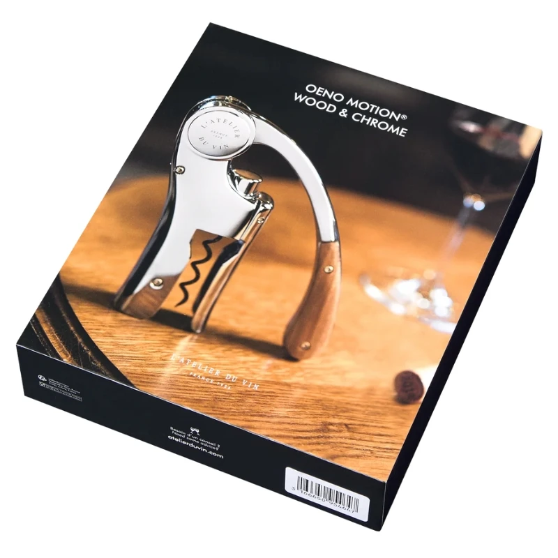 Oeno Motion Wood & Chrome korkskruv 95464 by L'Atelier du Vin color Svart