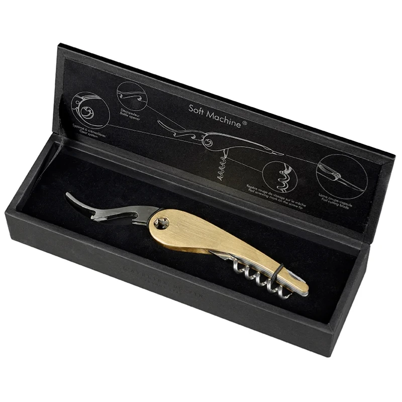 Soft Machine Brass korkskruv 95647 by L'Atelier du Vin color Svart