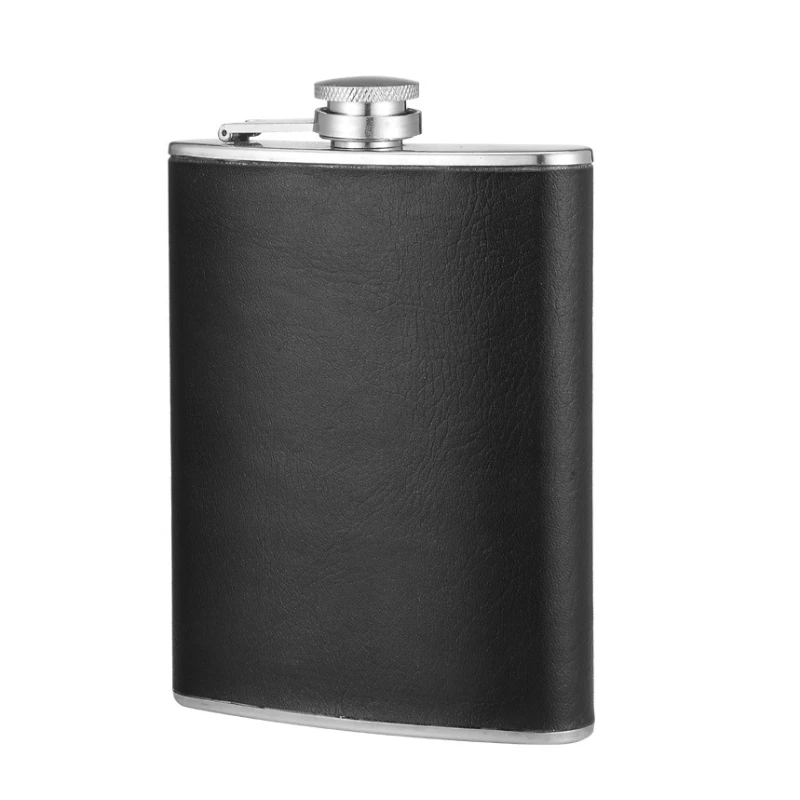 Fickplunta i svart läderlook 200 ml HFL0200 by Barprofessional color Svart