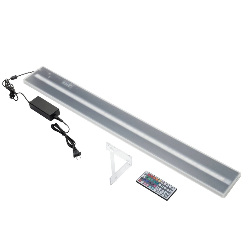 LED-flaskhylla 60x12x3 cm med färgskiftning LBS0061 by Barprofessional color Svart