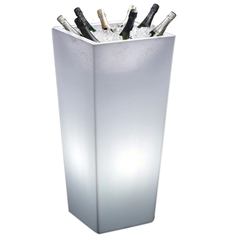 Winebowl Totem Firkantet + LED WTR0100 by Barprofessional color Svart