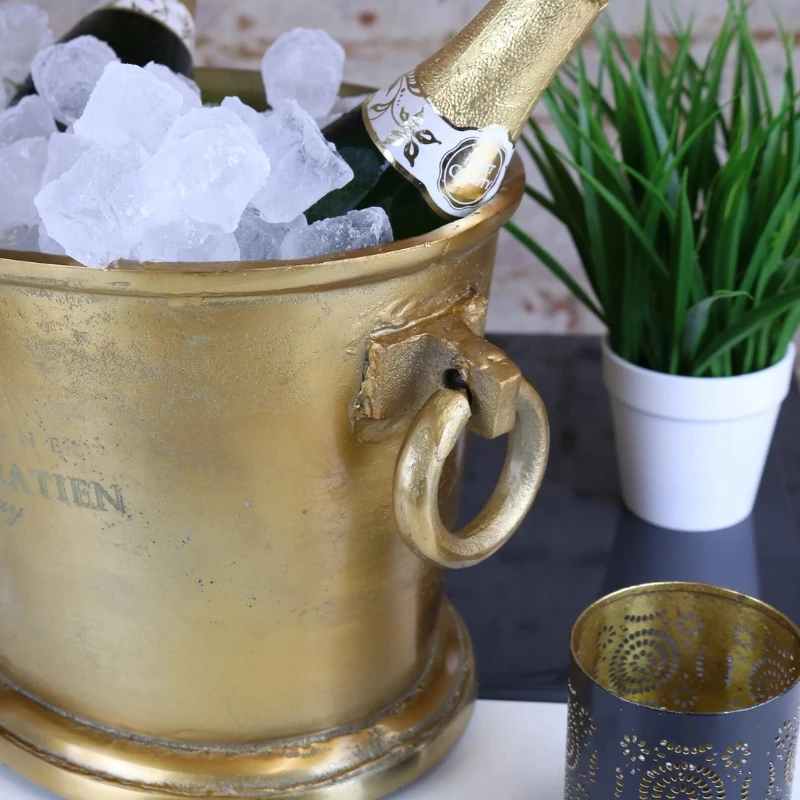 Champagnekylare vintage guld WGOLBUC by Barprofessional color Svart