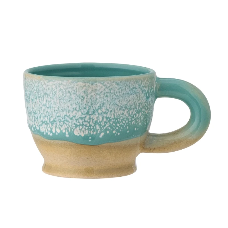 Safie Mugg - Stengods - 30 cl Grön 82057671 by Bloomingville color Svart