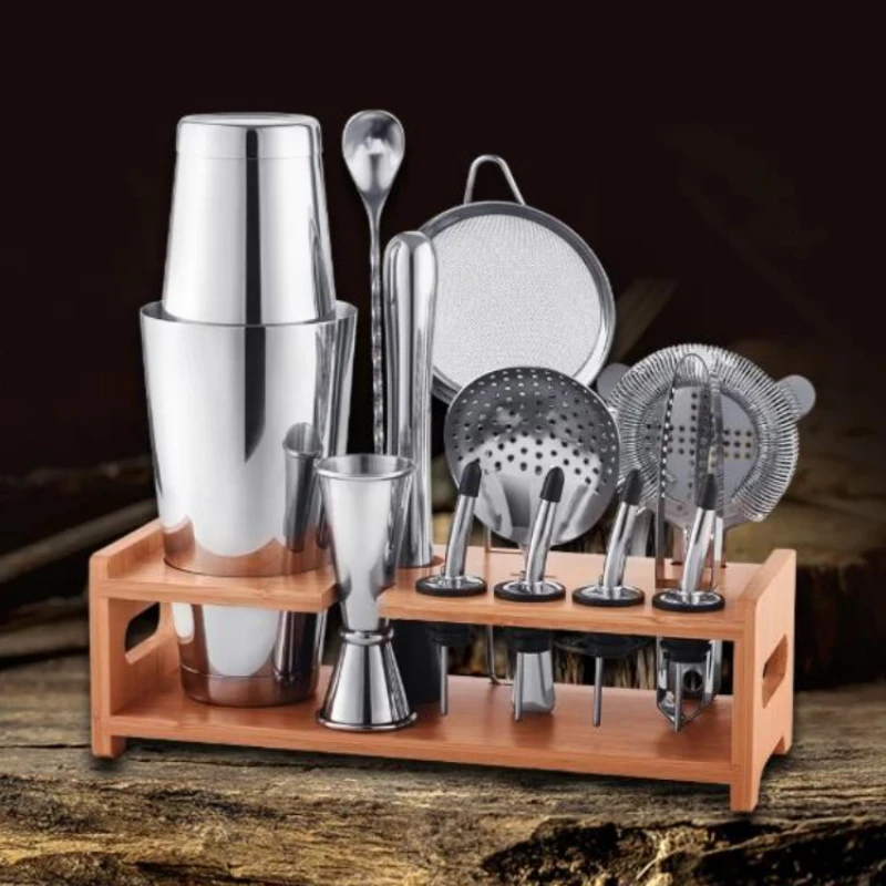 Barset deluxe 13 delar i träställ CG-TJ47 by Barlife color Svart