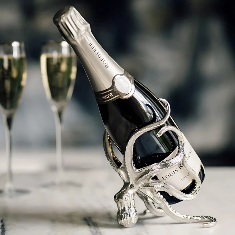 Bläckfisk liten vin- och champagneflaskhållare OCT-BH-9236 by Culinary Concepts color Svart