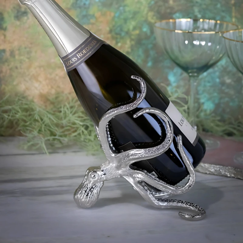 Bläckfisk liten vin- och champagneflaskhållare OCT-BH-9236 by Culinary Concepts color Svart